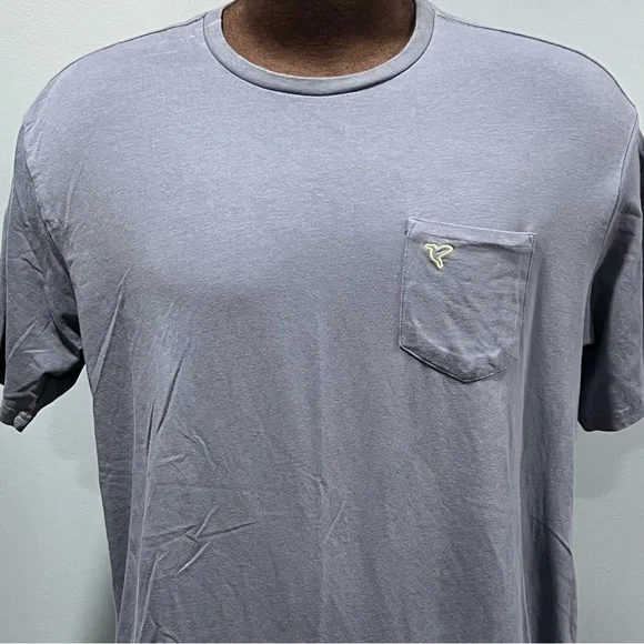 Birddogs Pocket T Shirt Men XL Blue Crew Neck Short Sleeves Logo Stretch - Picture 4 of 6